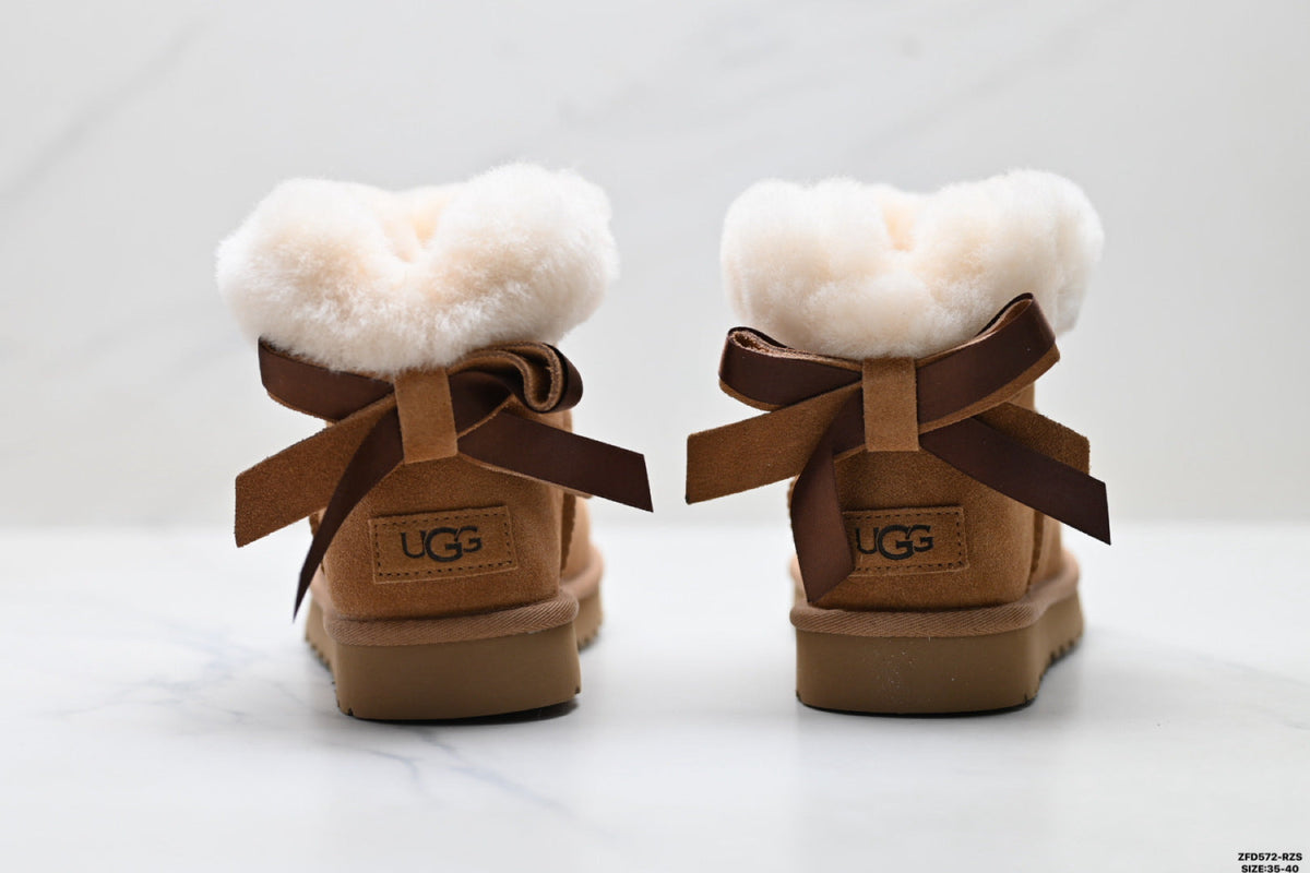 UGG Classic Ultra Mini Bow Ankle Boots
