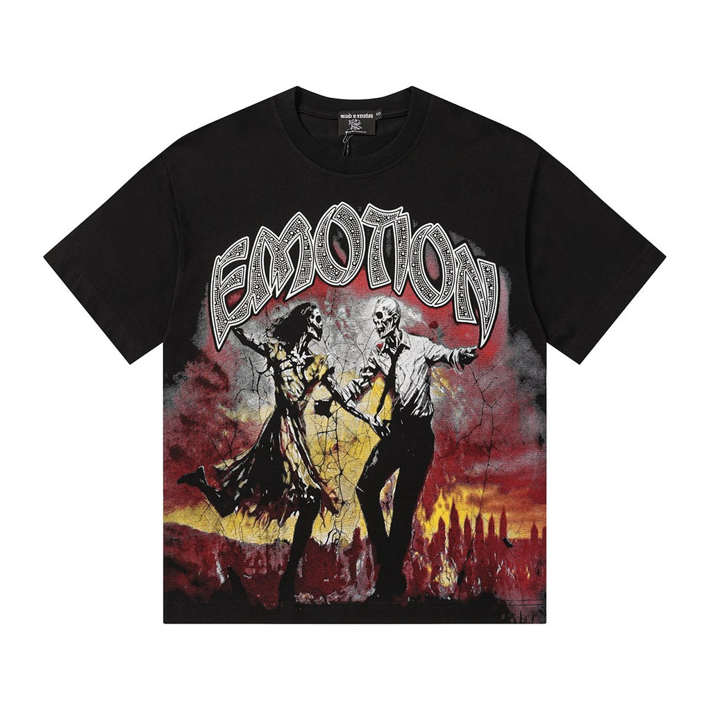MIXED EMOTION Skeleton Graphic T-Shirt